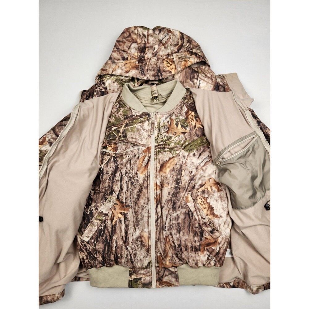 Cabelas Silent-Suede Scent-Lok Hunting Parka Mens L Zonz Woodlands Outdoors - Picture 10 of 16